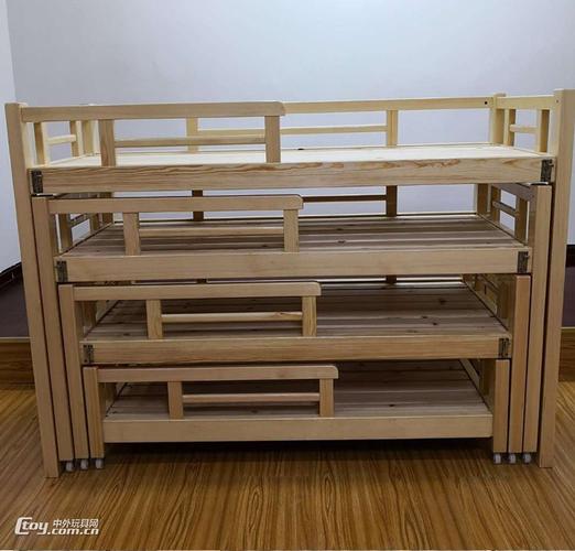 广西生产幼儿家具 幼儿园学前早教专用樟子松宝宝儿童木质床